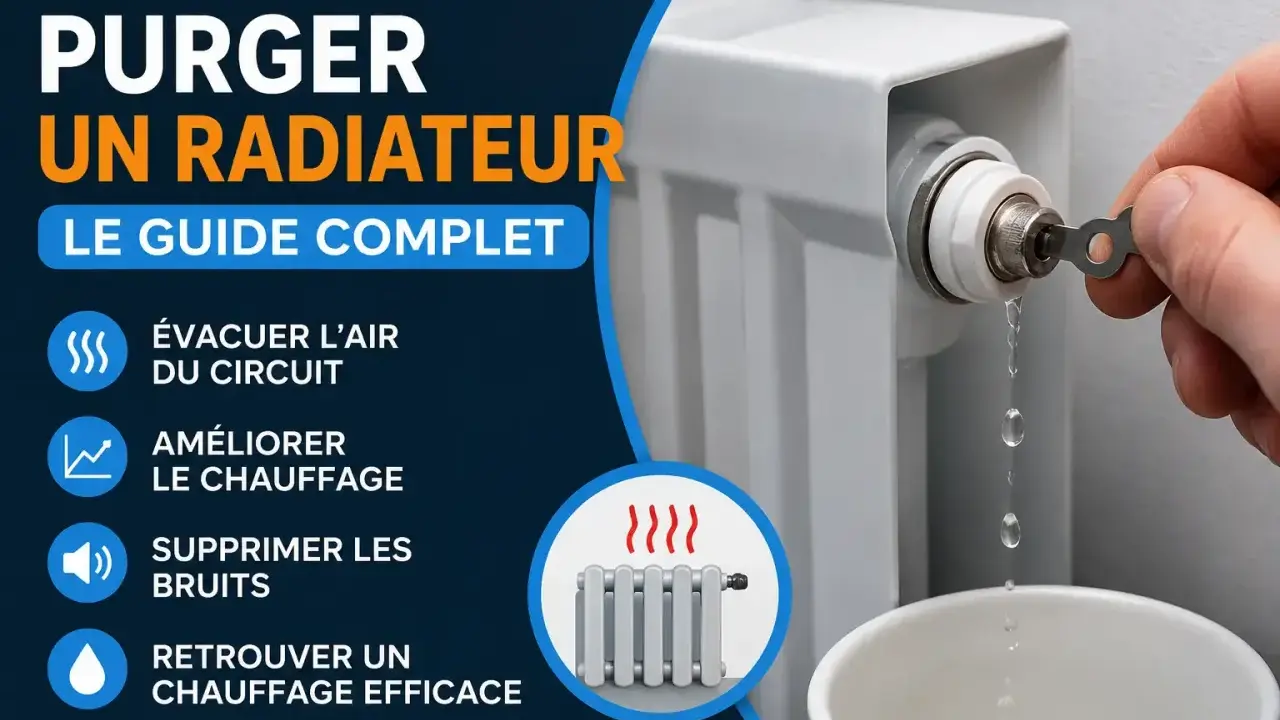 Guide complet pour purger un radiateur : évacuer l'air, améliorer le chauffage, supprimer les bruits et retrouver une chaleur efficace.
