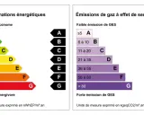 Étiquettes énergie et GES : le **dpe** classe les logements de A à G pour la consommation et les émissions. A est le plus performant.