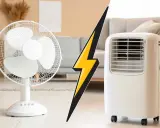 Ventilateur blanc face à un climatiseur mobile wifi. Lequel choisir pour un confort optimal ?