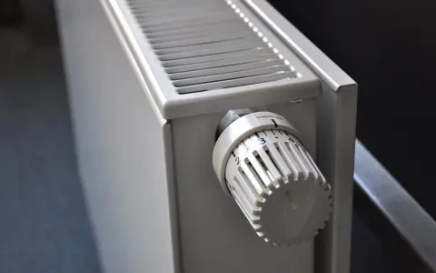 Gros plan sur un radiateur blanc, élément clé d'une installation chauffage central, avec sa molette de réglage de température.