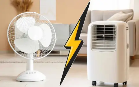 Ventilateur blanc face à un climatiseur mobile wifi. Lequel choisir pour un confort optimal ?