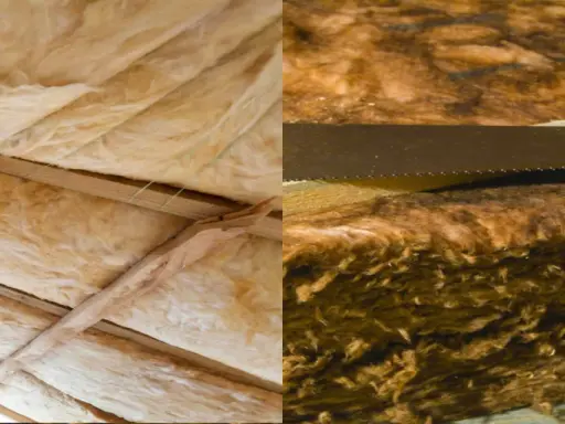 Isolation de toiture en laine minérale, prête à être installée pour un confort thermique optimal.