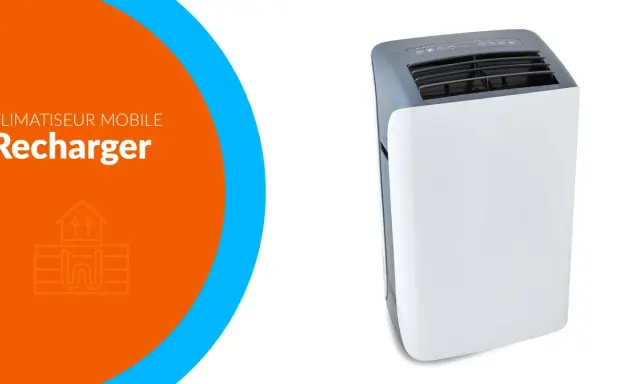 Climatiseur mobile "Recharger" : profitez d'une fraîcheur optimale.