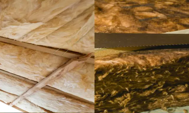 Isolation de toiture en laine minérale, prête à être installée pour un confort thermique optimal.